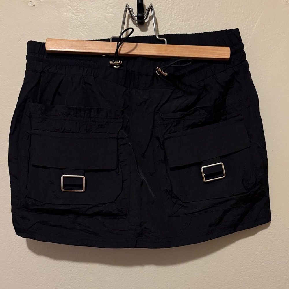 Black Mini Skirt with Pockets